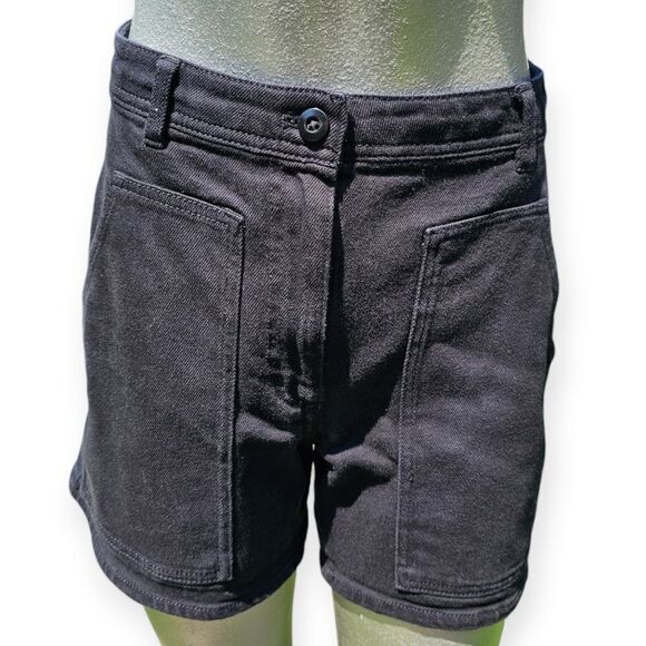 Aritzia Wilfred Free Black High Rise Jean Shorts Size 2 - Picture 3 of 9